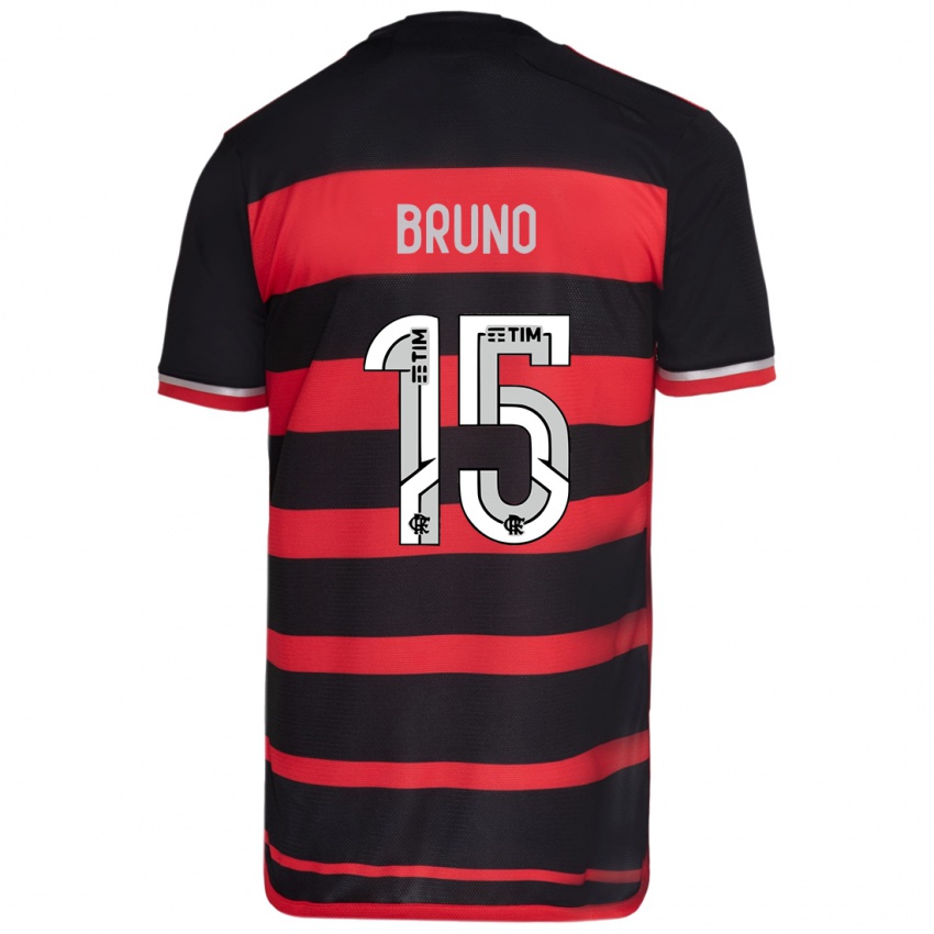 Kinderen Fabrício Bruno #15 Rood Zwart Thuisshirt Thuistenue 2024/25 T-Shirt