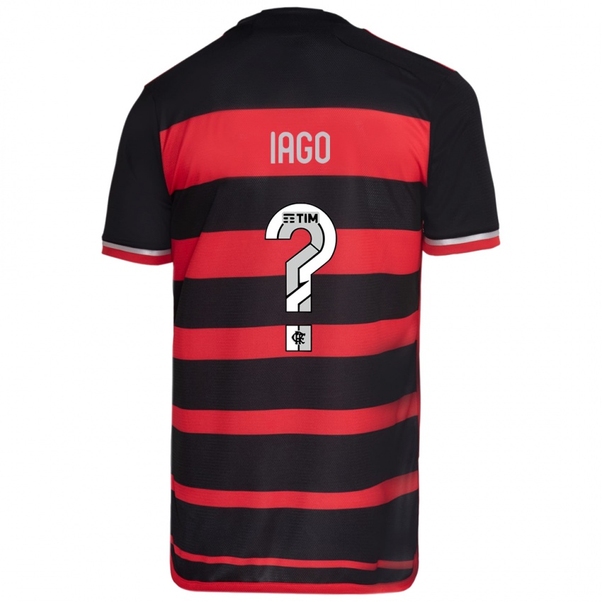 Kinderen Iago #0 Rood Zwart Thuisshirt Thuistenue 2024/25 T-Shirt