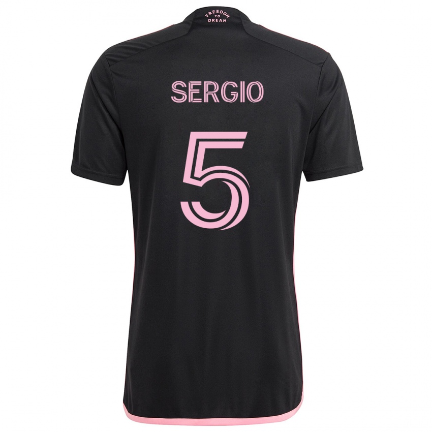 Kinderen Sergio Busquets #5 Zwart Uitshirt Uittenue 2024/25 T-Shirt