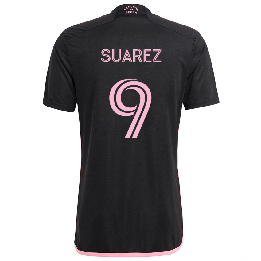 Kinderen Luis Suárez #9 Zwart Uitshirt Uittenue 2024/25 T-Shirt