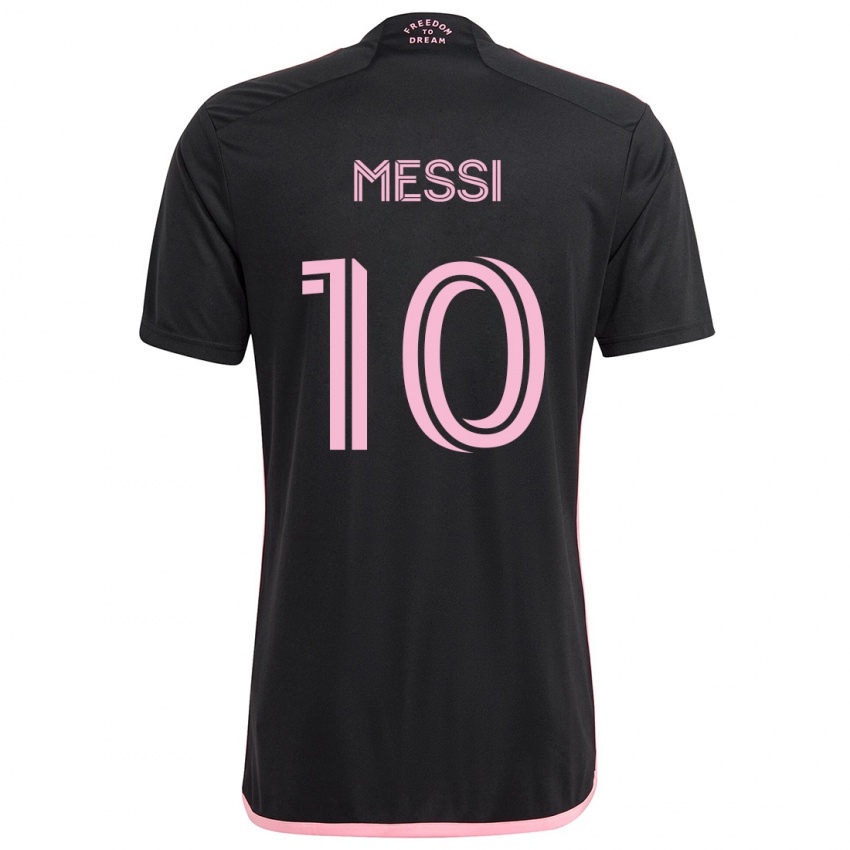 Kinderen Lionel Messi #10 Zwart Uitshirt Uittenue 2024/25 T-Shirt