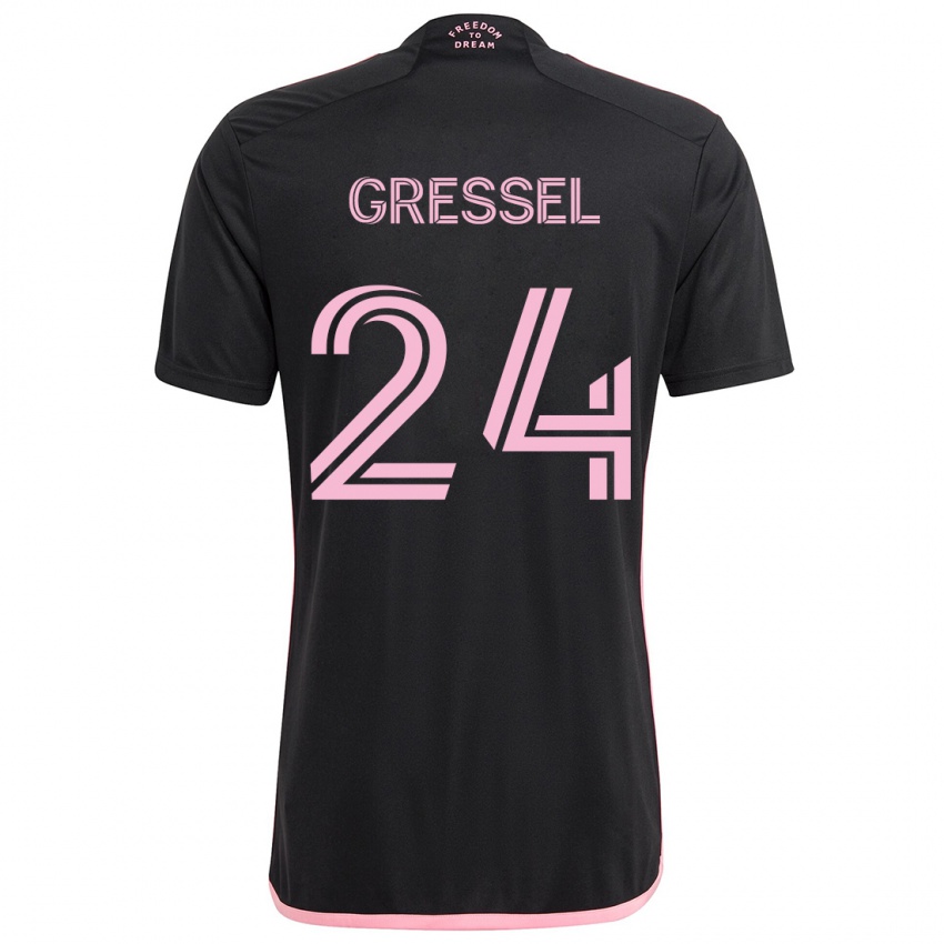 Kinderen Julian Gressel #24 Zwart Uitshirt Uittenue 2024/25 T-Shirt