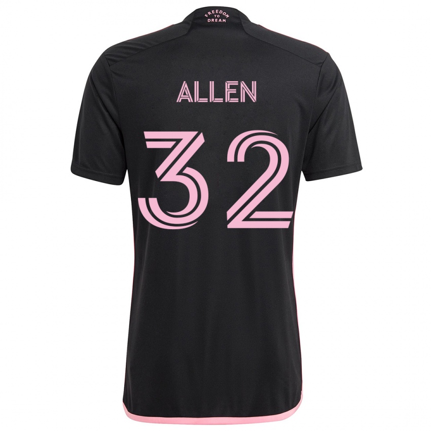 Kinderen Noah Allen #32 Zwart Uitshirt Uittenue 2024/25 T-Shirt