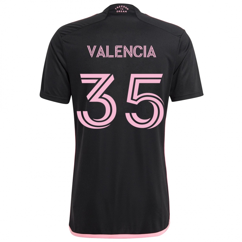 Kinderen Felipe Valencia #35 Zwart Uitshirt Uittenue 2024/25 T-Shirt