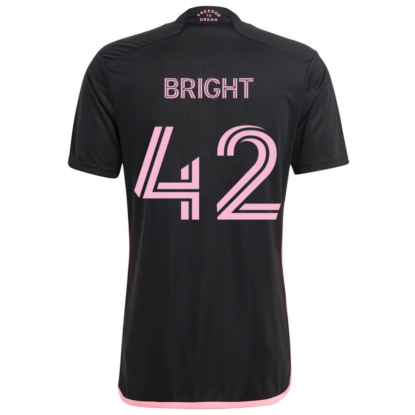 Kinderen Yannick Bright #42 Zwart Uitshirt Uittenue 2024/25 T-Shirt