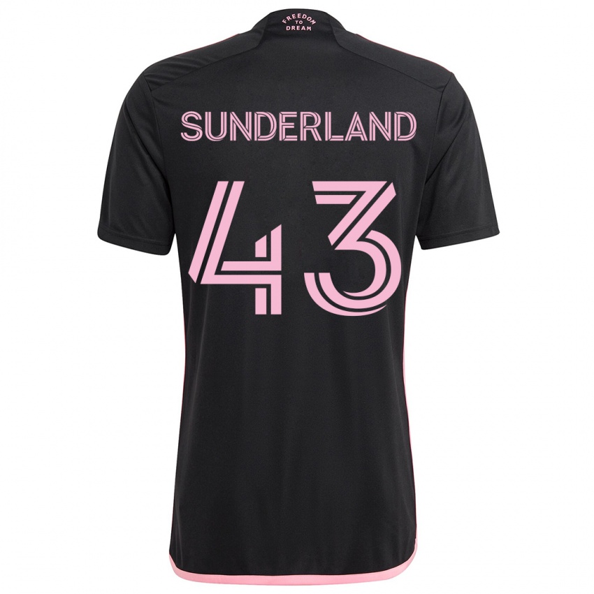 Kinderen Lawson Sunderland #43 Zwart Uitshirt Uittenue 2024/25 T-Shirt