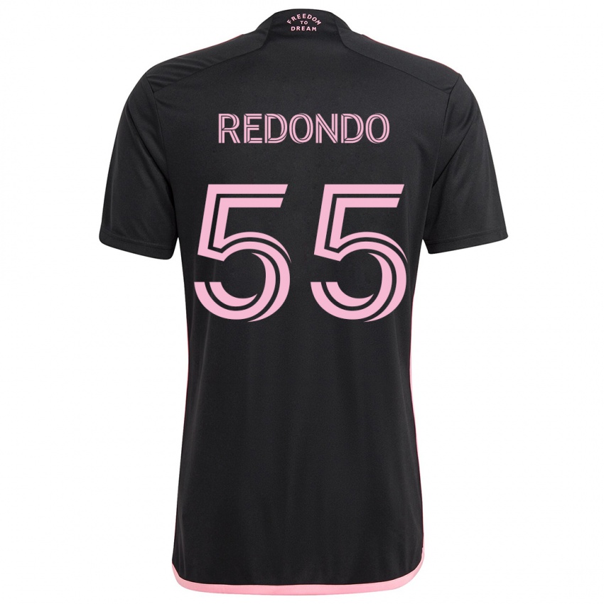 Kinderen Federico Redondo #55 Zwart Uitshirt Uittenue 2024/25 T-Shirt