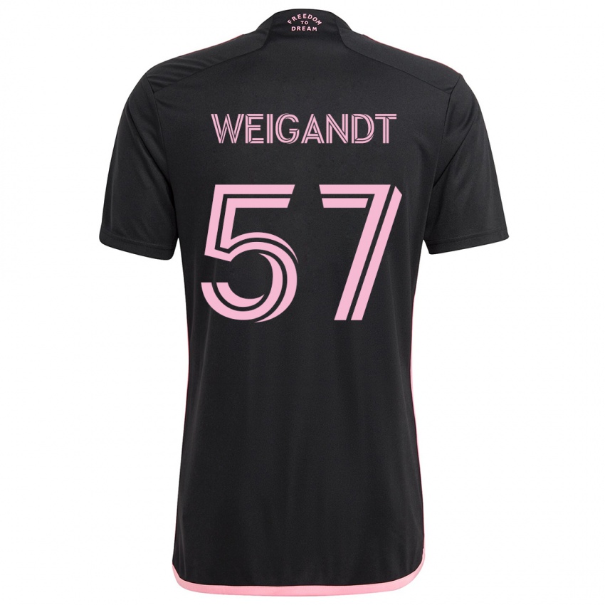 Kinderen Marcelo Weigandt #57 Zwart Uitshirt Uittenue 2024/25 T-Shirt