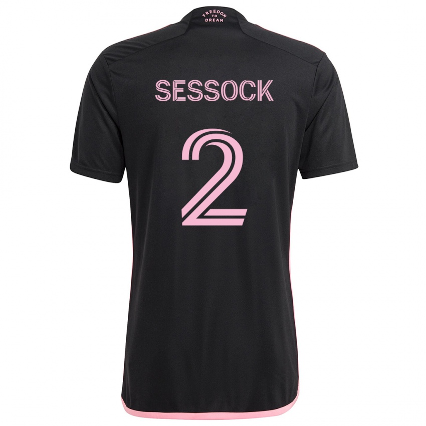 Kinderen Nykolas Sessock #2 Zwart Uitshirt Uittenue 2024/25 T-Shirt