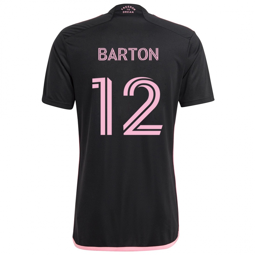 Kinderen Tye Barton #12 Zwart Uitshirt Uittenue 2024/25 T-Shirt