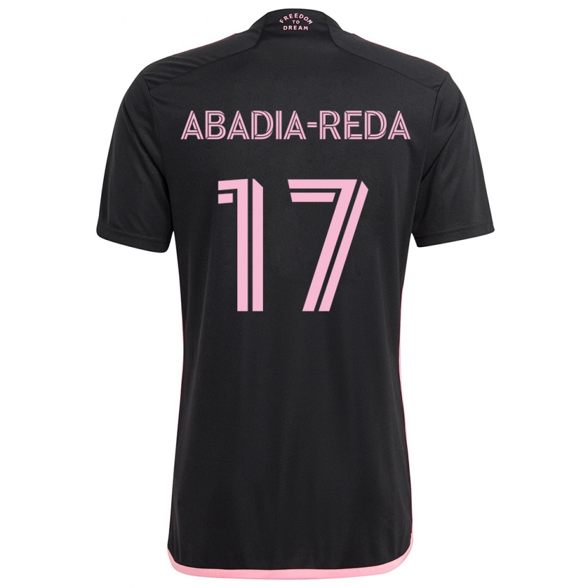 Kinderen Ezequiel Abadia-Reda #17 Zwart Uitshirt Uittenue 2024/25 T-Shirt