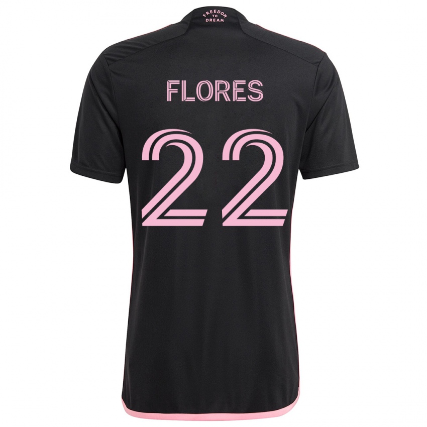 Kinderen Alejandro Flores #22 Zwart Uitshirt Uittenue 2024/25 T-Shirt