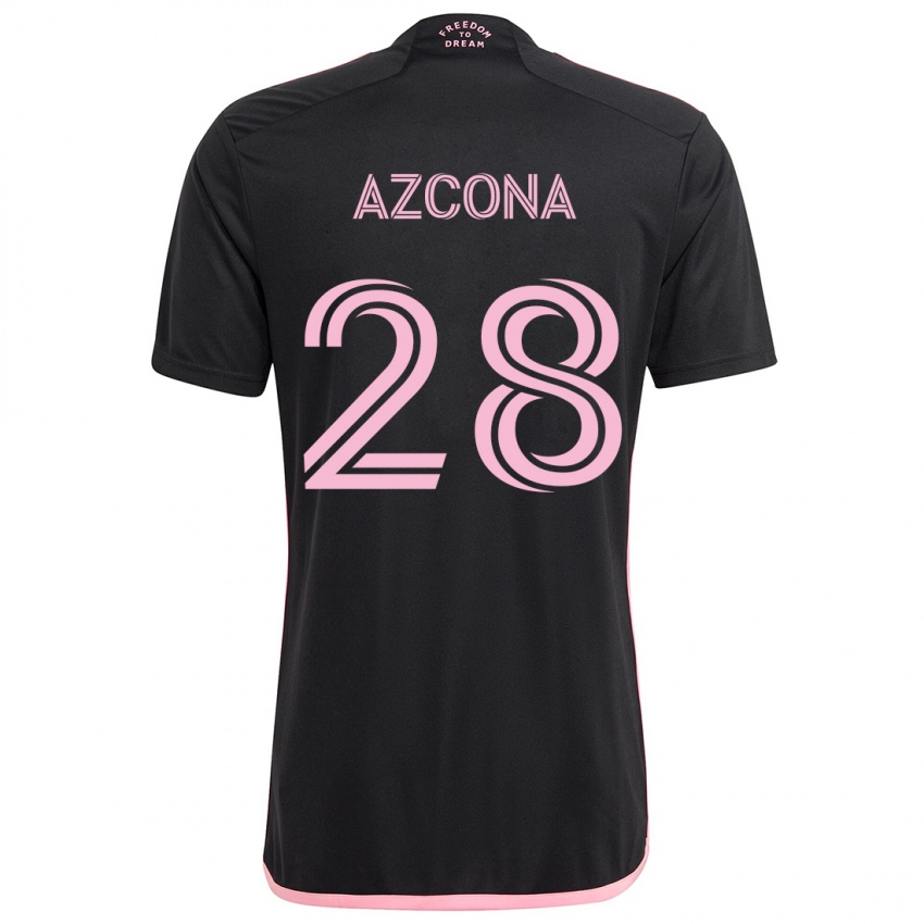 Kinderen Edison Azcona #28 Zwart Uitshirt Uittenue 2024/25 T-Shirt