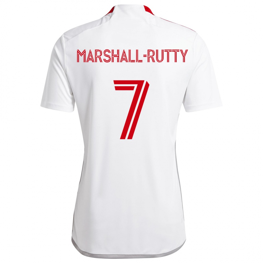 Kinderen Jahkeele Marshall-Rutty #7 Wit Rood Uitshirt Uittenue 2024/25 T-Shirt