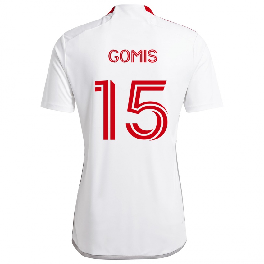 Kinderen Nicksoen Gomis #15 Wit Rood Uitshirt Uittenue 2024/25 T-Shirt