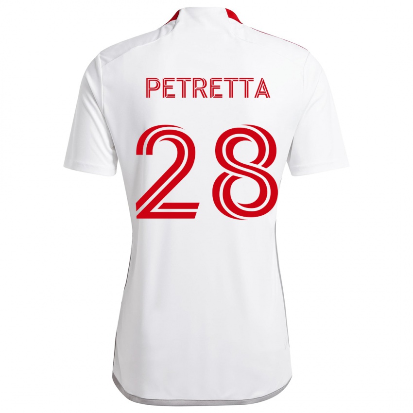 Kinderen Raoul Petretta #28 Wit Rood Uitshirt Uittenue 2024/25 T-Shirt