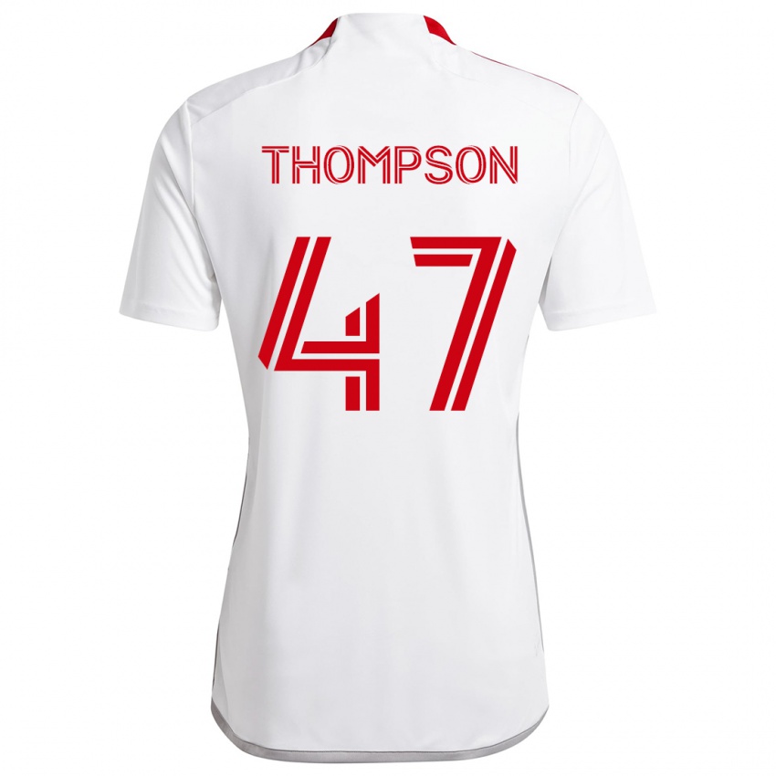 Kinderen Kosi Thompson #47 Wit Rood Uitshirt Uittenue 2024/25 T-Shirt