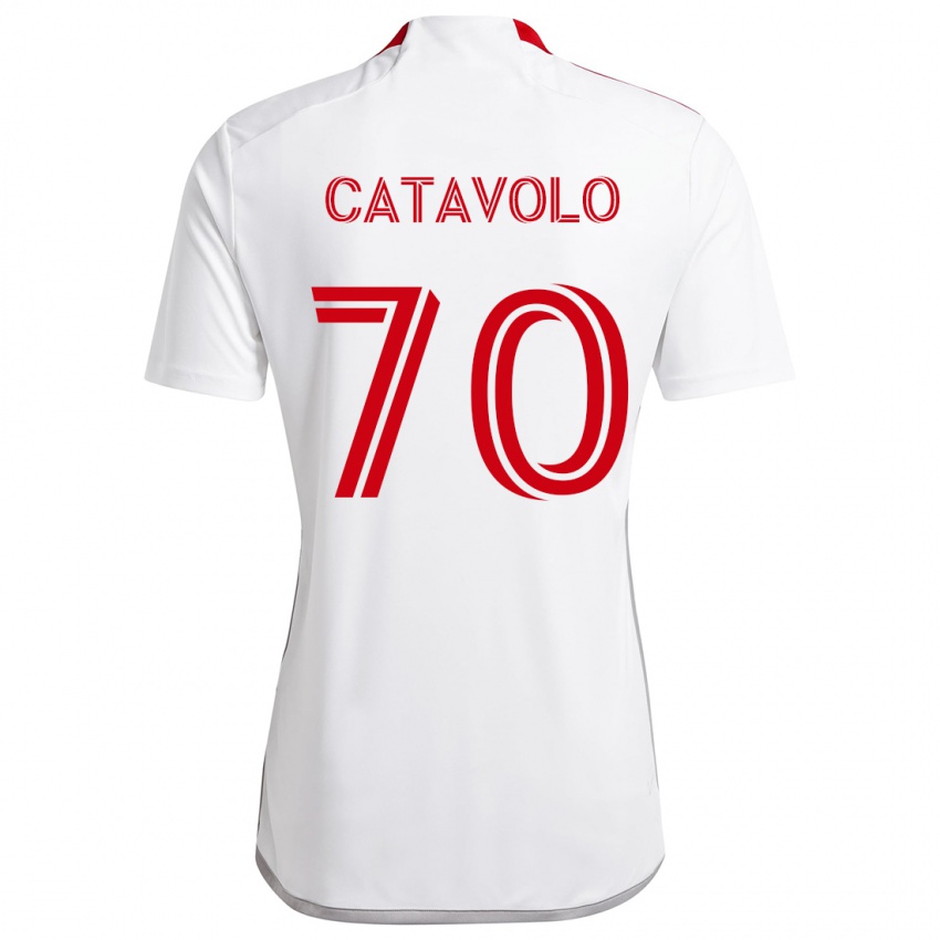 Kinderen Matthew Catavolo #70 Wit Rood Uitshirt Uittenue 2024/25 T-Shirt