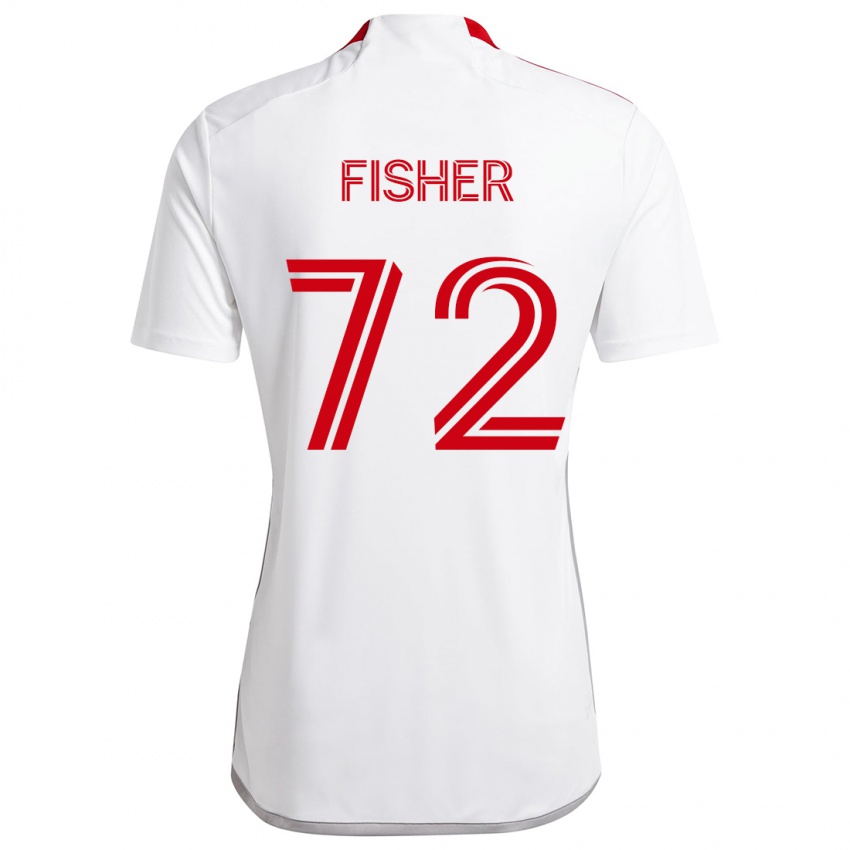 Kinderen Mark Fisher #72 Wit Rood Uitshirt Uittenue 2024/25 T-Shirt