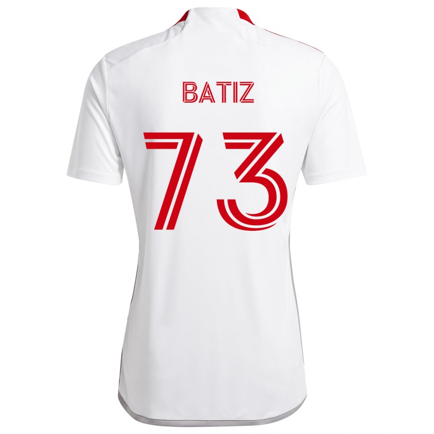 Kinderen Jesus Batiz #73 Wit Rood Uitshirt Uittenue 2024/25 T-Shirt