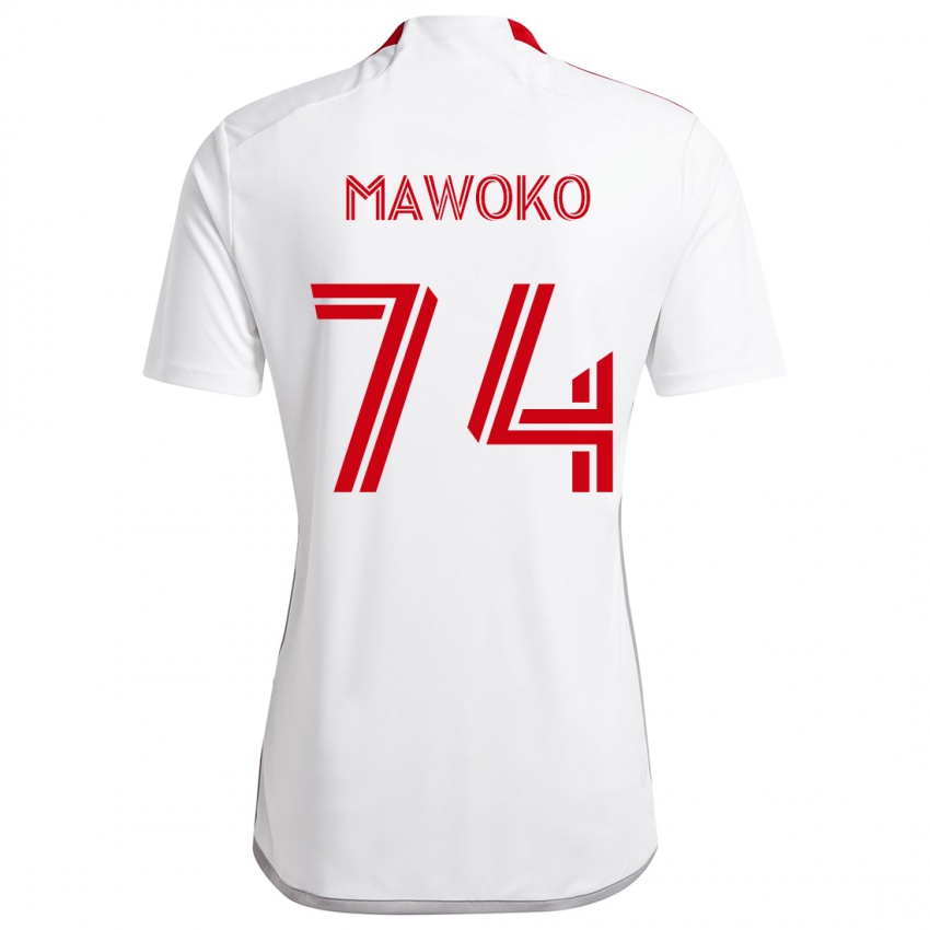 Kinderen Kundai Mawoko #74 Wit Rood Uitshirt Uittenue 2024/25 T-Shirt