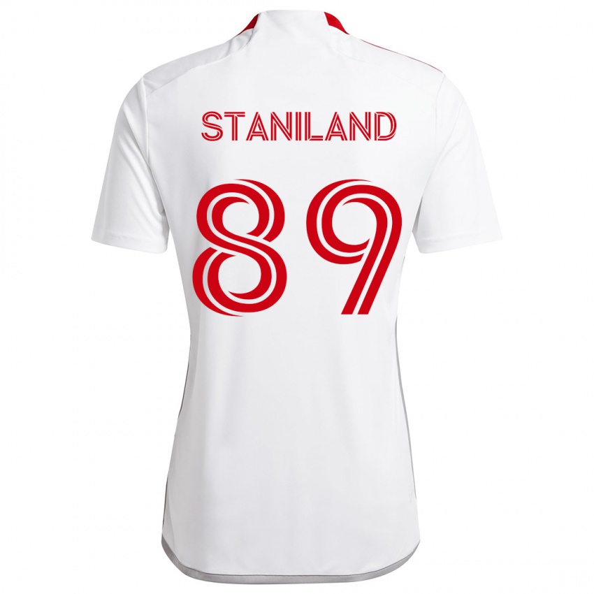 Kinderen Charlie Staniland #89 Wit Rood Uitshirt Uittenue 2024/25 T-Shirt