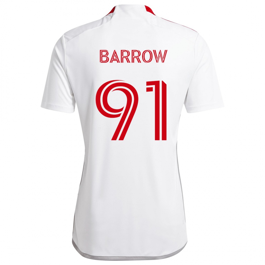 Kinderen Dékwon Barrow #91 Wit Rood Uitshirt Uittenue 2024/25 T-Shirt