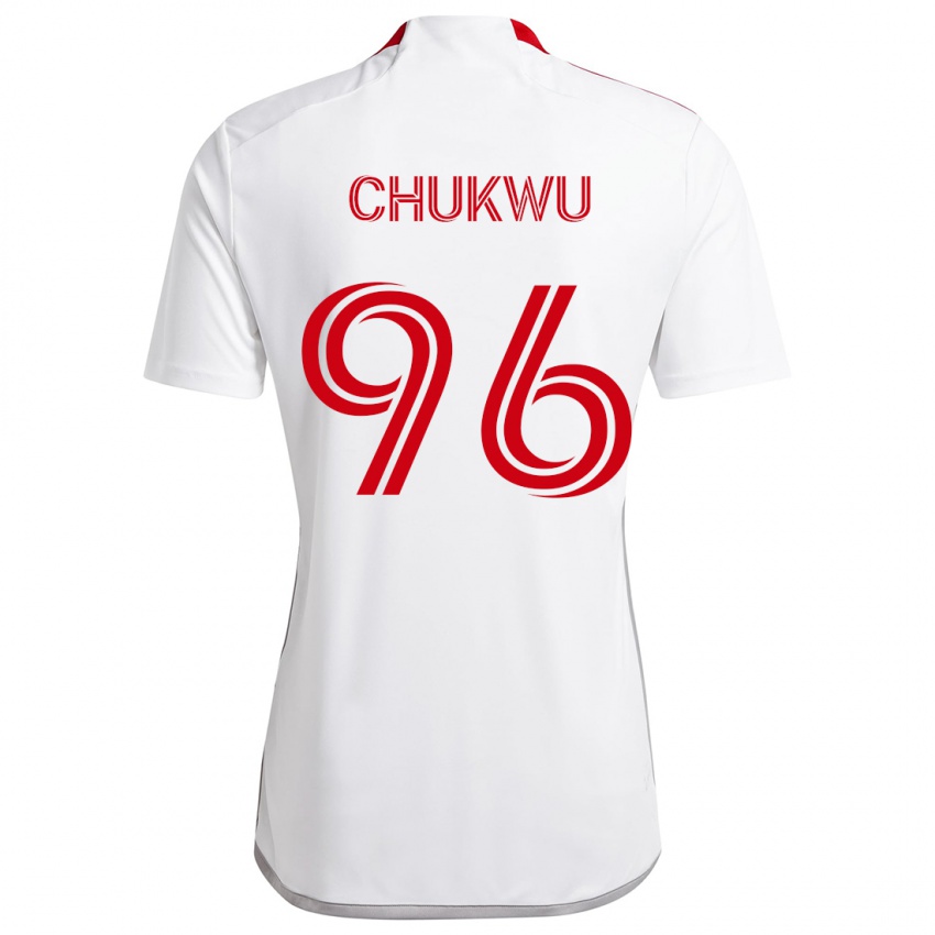 Kinderen Richard Chukwu #96 Wit Rood Uitshirt Uittenue 2024/25 T-Shirt