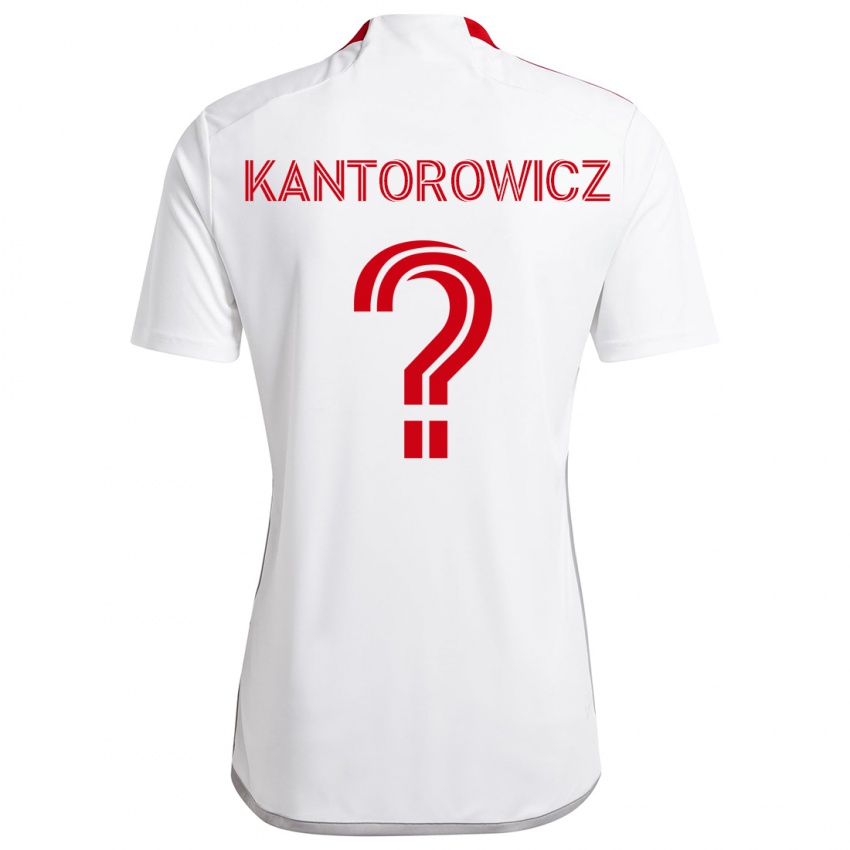 Kinderen Dominic Kantorowicz #0 Wit Rood Uitshirt Uittenue 2024/25 T-Shirt