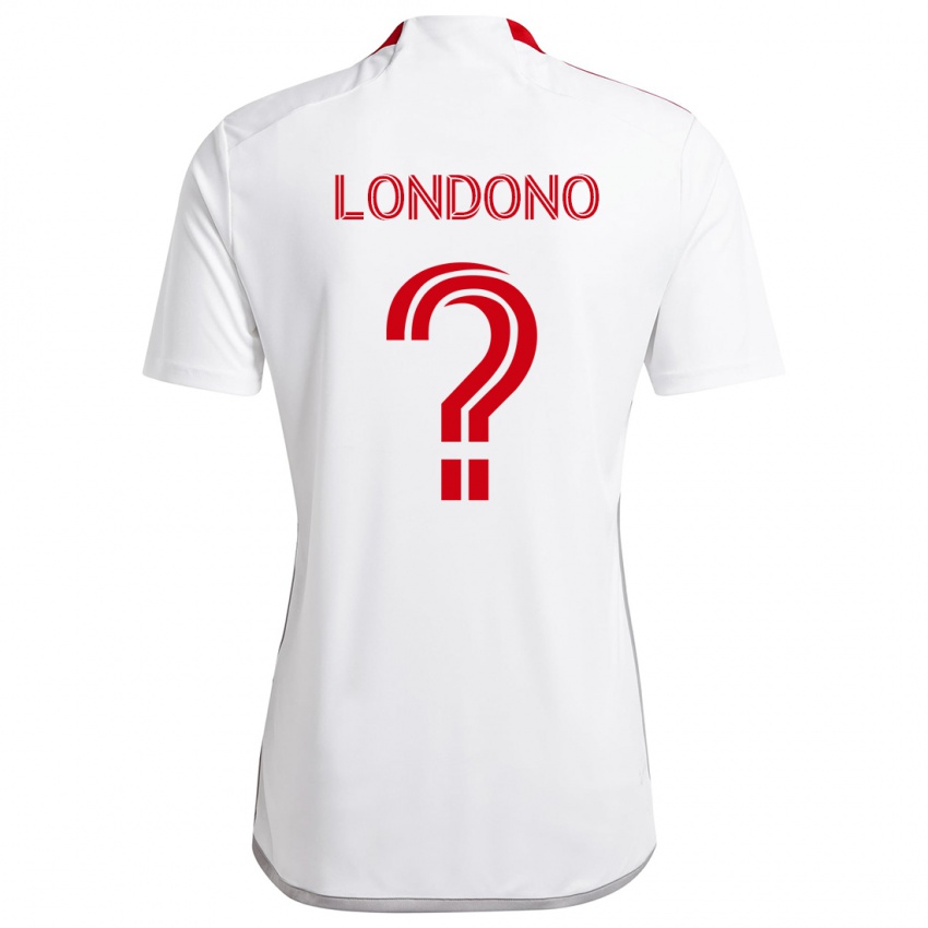 Kinderen Tyler Londono #0 Wit Rood Uitshirt Uittenue 2024/25 T-Shirt