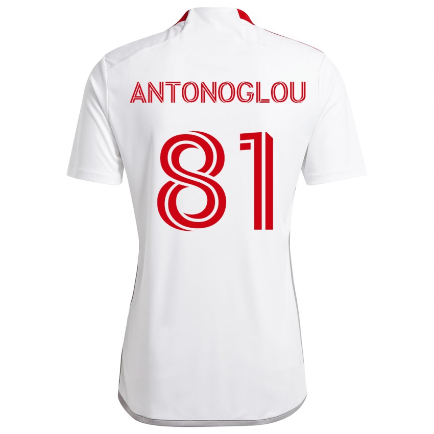 Kinderen Themi Antonoglou #81 Wit Rood Uitshirt Uittenue 2024/25 T-Shirt