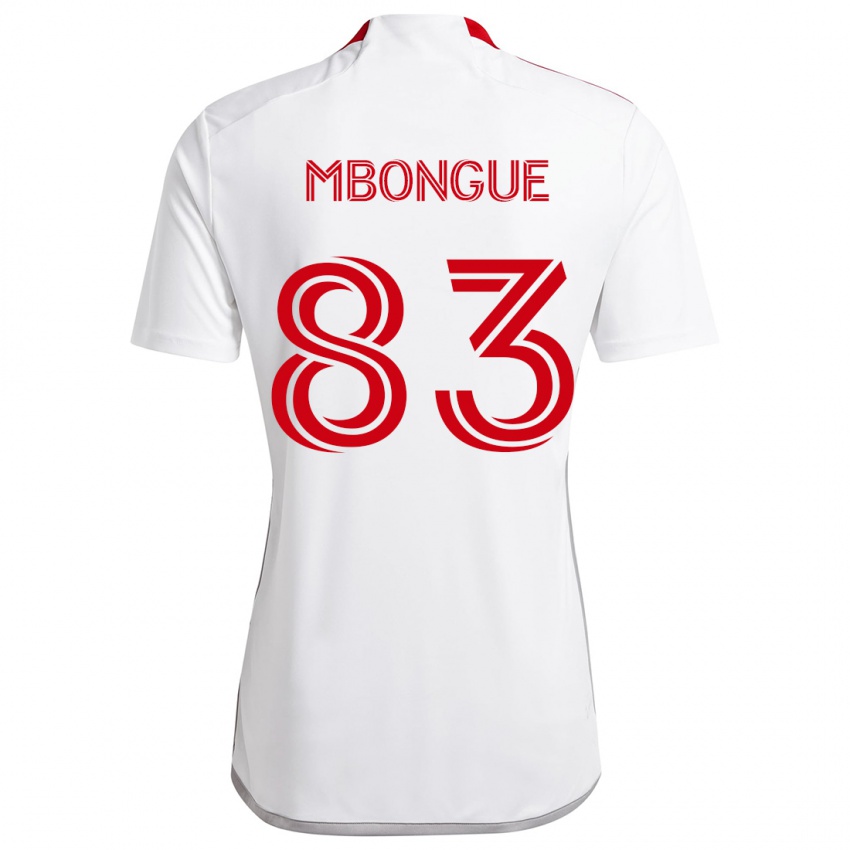 Kinderen Hugo Mbongue #83 Wit Rood Uitshirt Uittenue 2024/25 T-Shirt