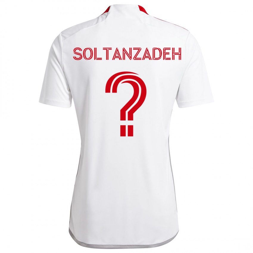 Kinderen Shayan Soltanzadeh #0 Wit Rood Uitshirt Uittenue 2024/25 T-Shirt