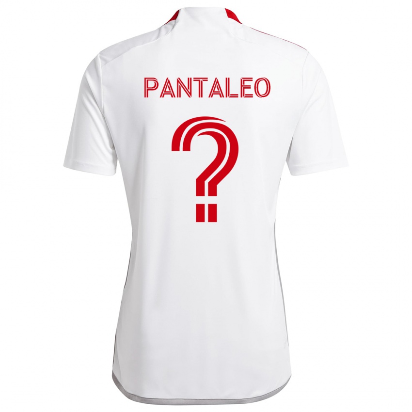 Kinderen Adamo Pantaleo #0 Wit Rood Uitshirt Uittenue 2024/25 T-Shirt