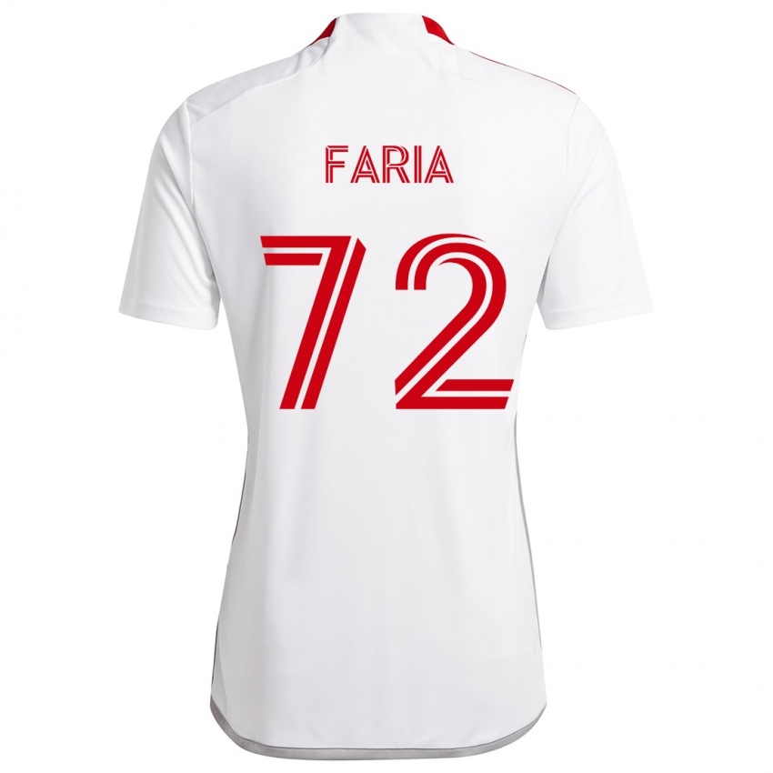 Kinderen Jordan Faria #72 Wit Rood Uitshirt Uittenue 2024/25 T-Shirt