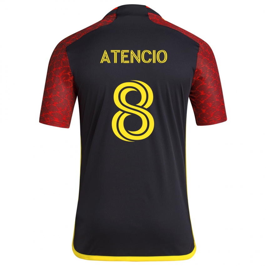 Kinderen Josh Atencio #8 Rood Zwart Uitshirt Uittenue 2024/25 T-Shirt