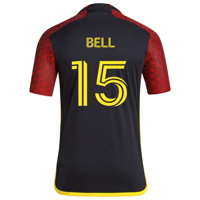 Kinderen Jon Bell #15 Rood Zwart Uitshirt Uittenue 2024/25 T-Shirt