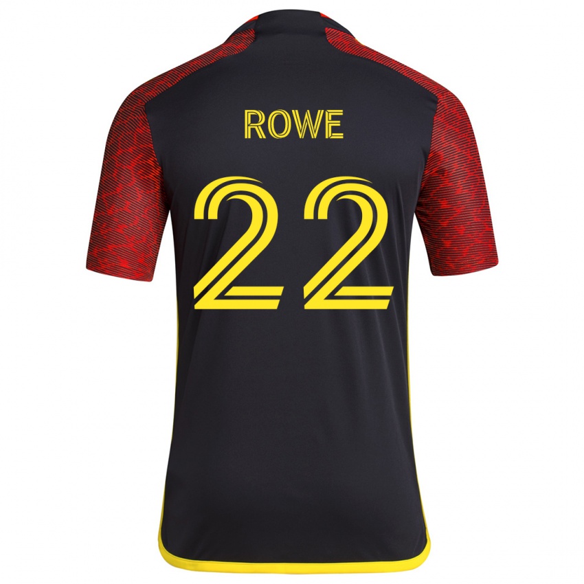 Kinderen Kelyn Rowe #22 Rood Zwart Uitshirt Uittenue 2024/25 T-Shirt