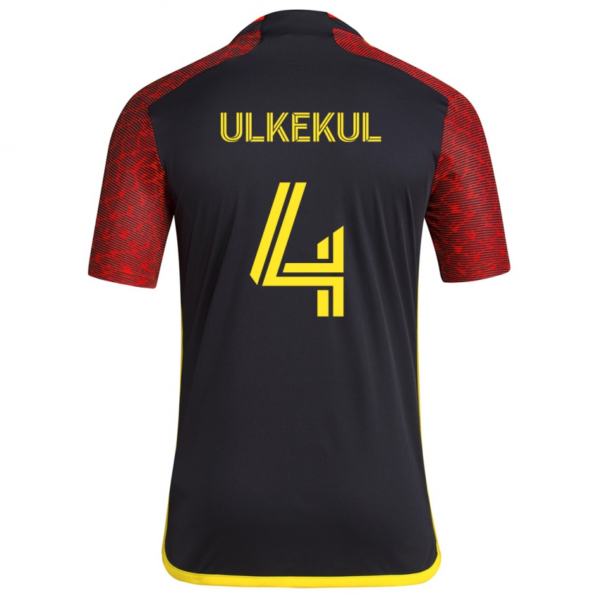 Kinderen Jodi Ulkekul #4 Rood Zwart Uitshirt Uittenue 2024/25 T-Shirt