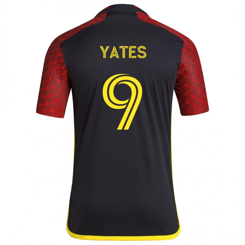 Kinderen Summer Yates #9 Rood Zwart Uitshirt Uittenue 2024/25 T-Shirt