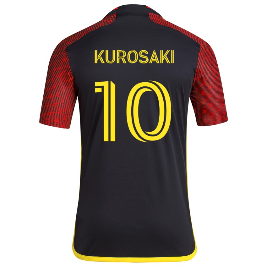 Kinderen Yuuka Kurosaki #10 Rood Zwart Uitshirt Uittenue 2024/25 T-Shirt