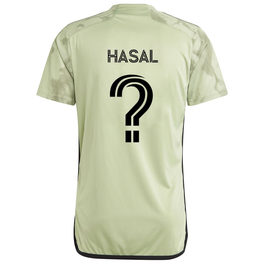 Kinderen Thomas Hasal #0 Licht Groen Uitshirt Uittenue 2024/25 T-Shirt