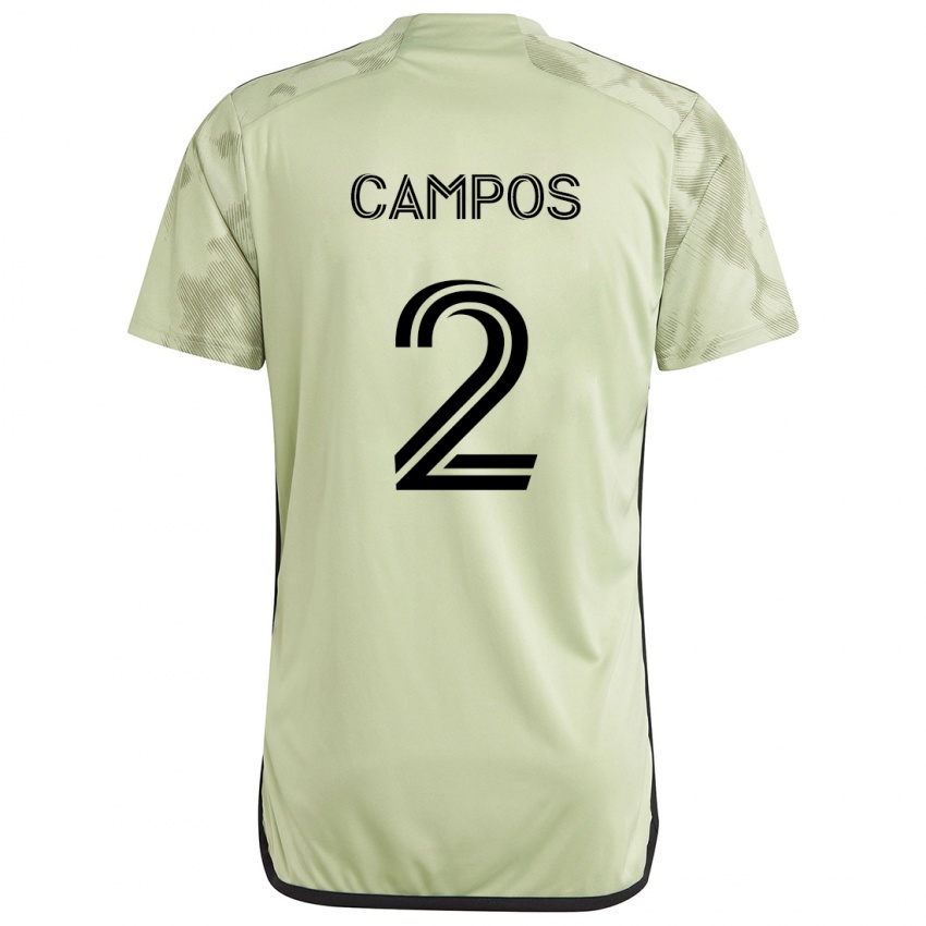 Kinderen Omar Campos #2 Licht Groen Uitshirt Uittenue 2024/25 T-Shirt