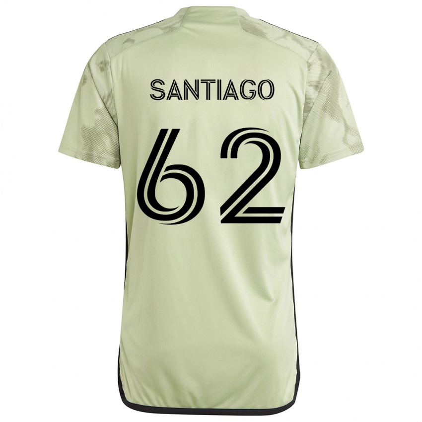 Kinderen Joshua Santiago #62 Licht Groen Uitshirt Uittenue 2024/25 T-Shirt