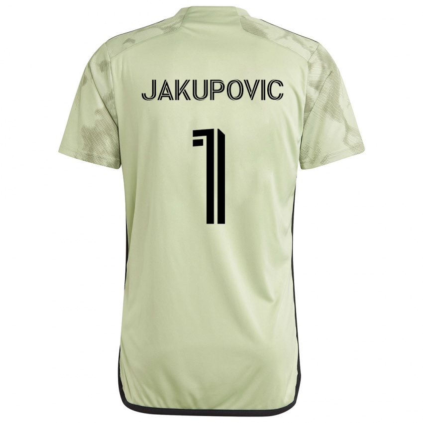 Kinderen Eldin Jakupović #1 Licht Groen Uitshirt Uittenue 2024/25 T-Shirt