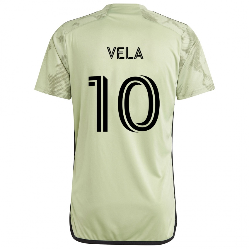 Kinderen Carlos Vela #10 Licht Groen Uitshirt Uittenue 2024/25 T-Shirt