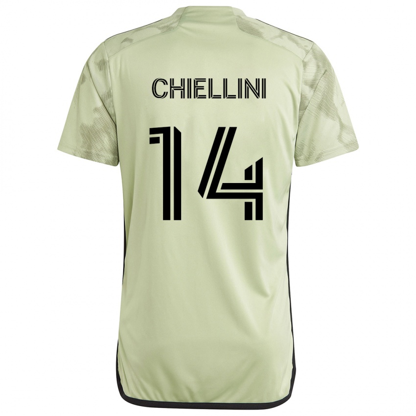 Kinderen Giorgio Chiellini #14 Licht Groen Uitshirt Uittenue 2024/25 T-Shirt