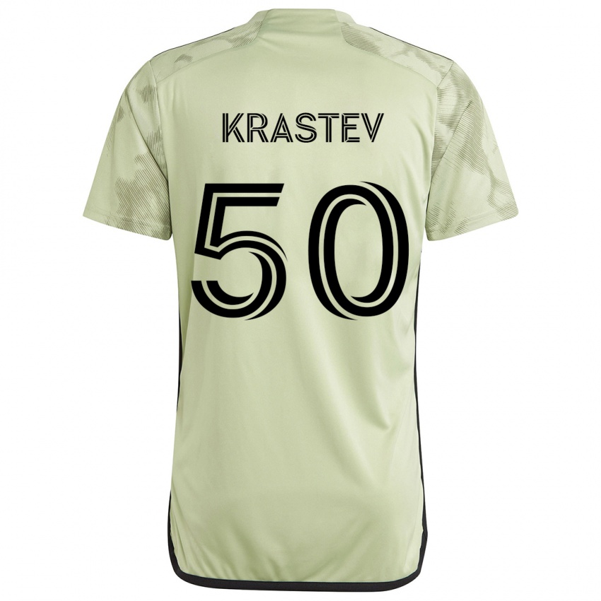 Kinderen Filip Krastev #50 Licht Groen Uitshirt Uittenue 2024/25 T-Shirt