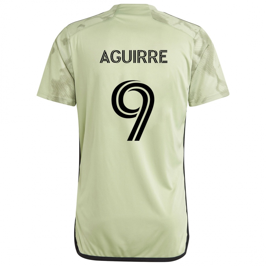 Kinderen Dustin Aguirre #9 Licht Groen Uitshirt Uittenue 2024/25 T-Shirt