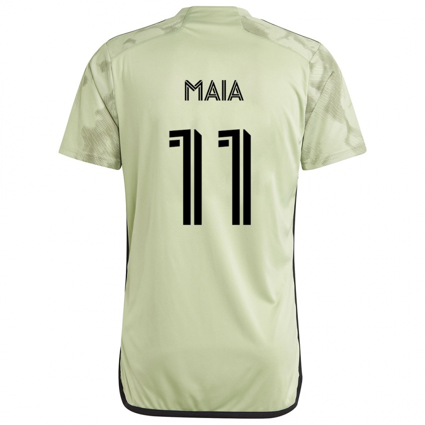 Kinderen Matheus Maia #11 Licht Groen Uitshirt Uittenue 2024/25 T-Shirt